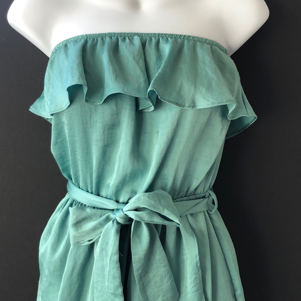 Lush Sage Green Strapless Party Dress
